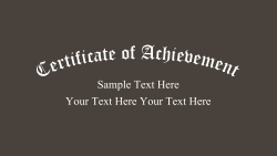 Certificate of Achievement