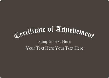 Certificate of Achievement